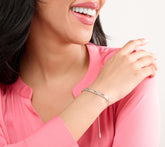 Affinity Sterling Silver 14K Gold Clad Bolo Bracelet Adjustable